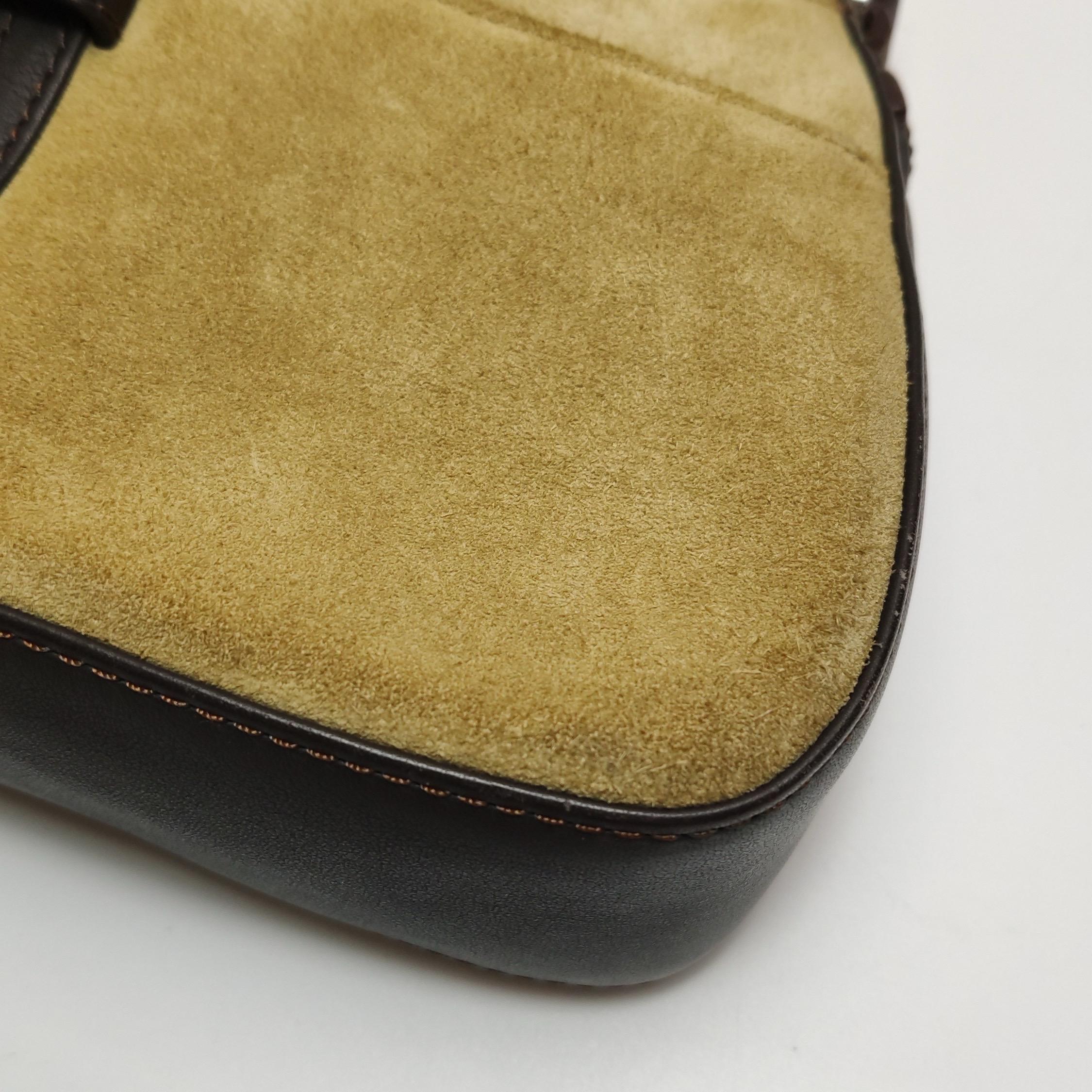 Loewe Brown Suede Shoulder Bag Vintage en venta 9