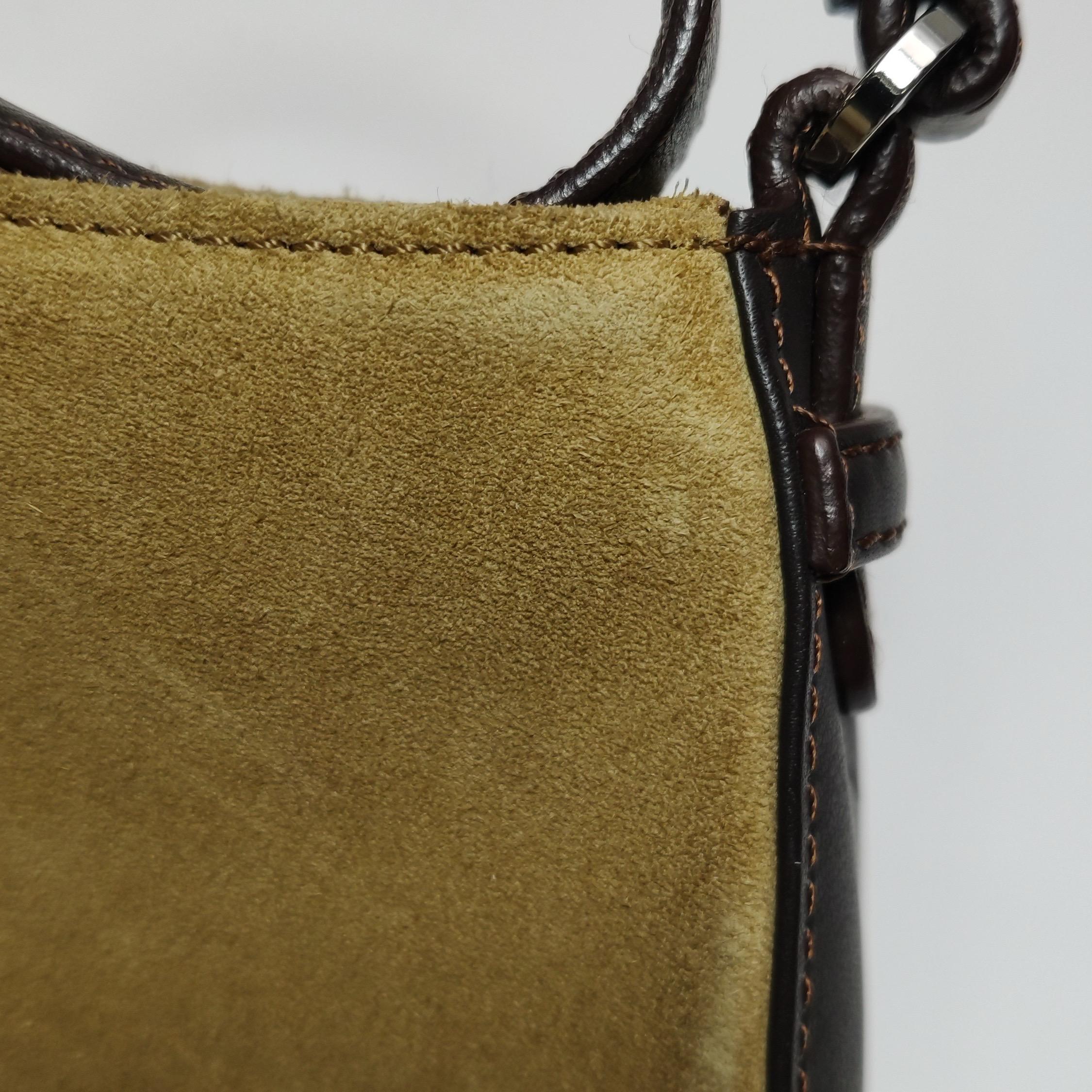 Loewe Brown Suede Shoulder Bag Vintage en venta 12