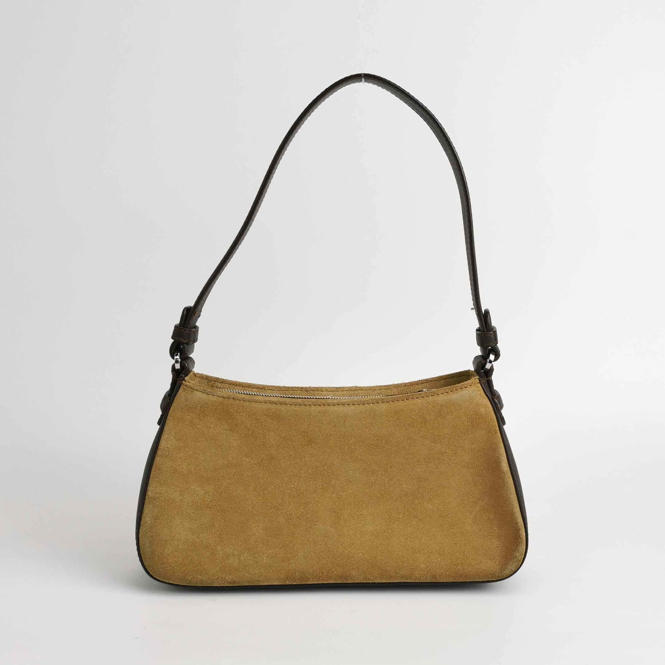 Loewe Brown Suede Shoulder Bag Vintage Marrón en venta