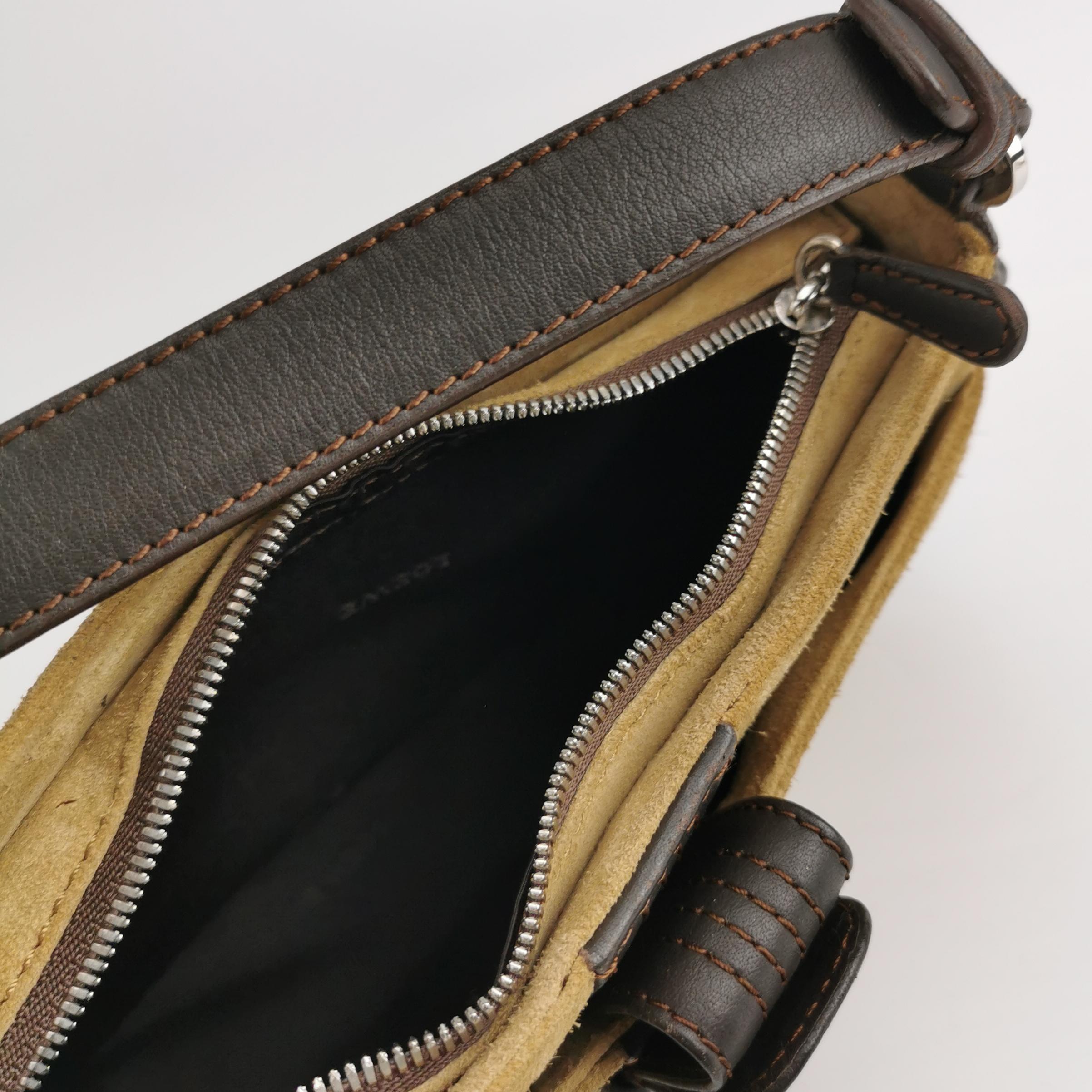 Loewe Brown Suede Shoulder Bag Vintage en venta 2