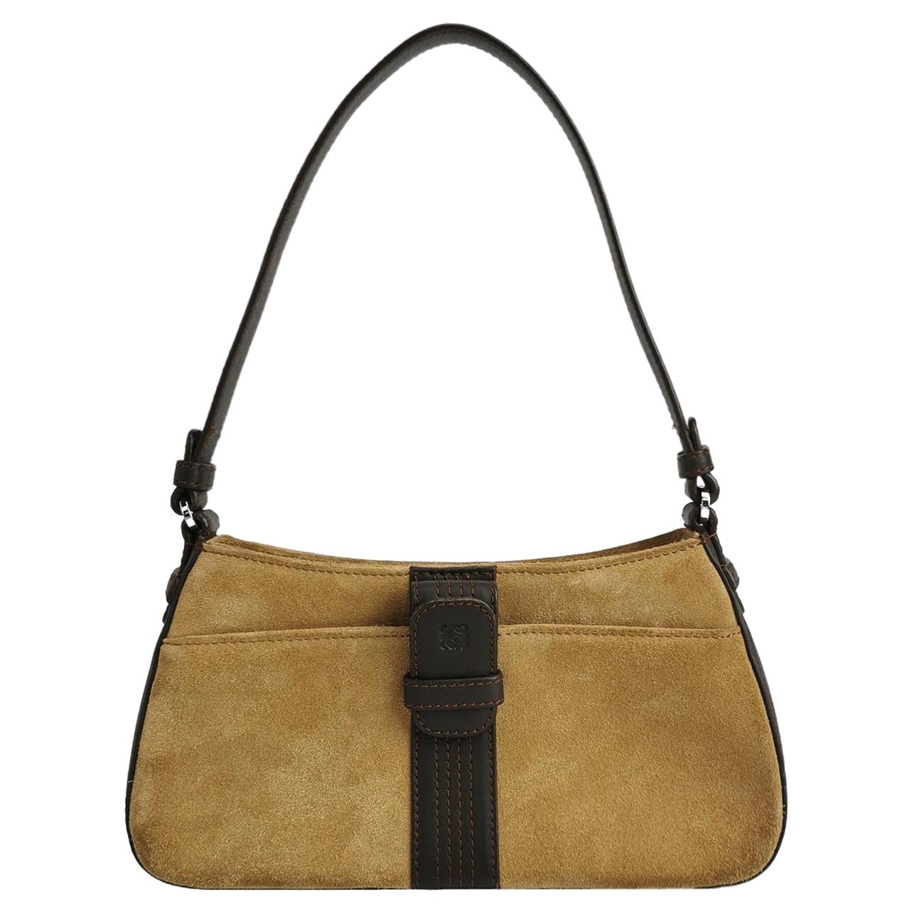 Loewe Brown Suede Shoulder Bag Vintage