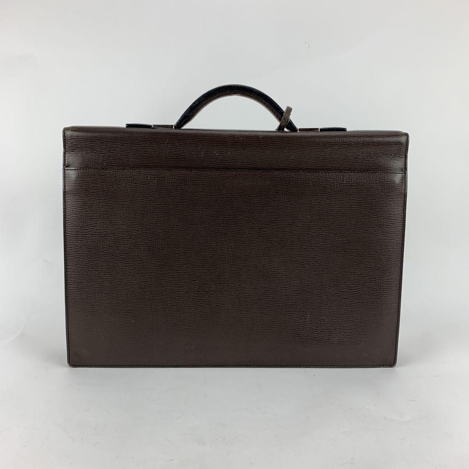 brown leather work bag
