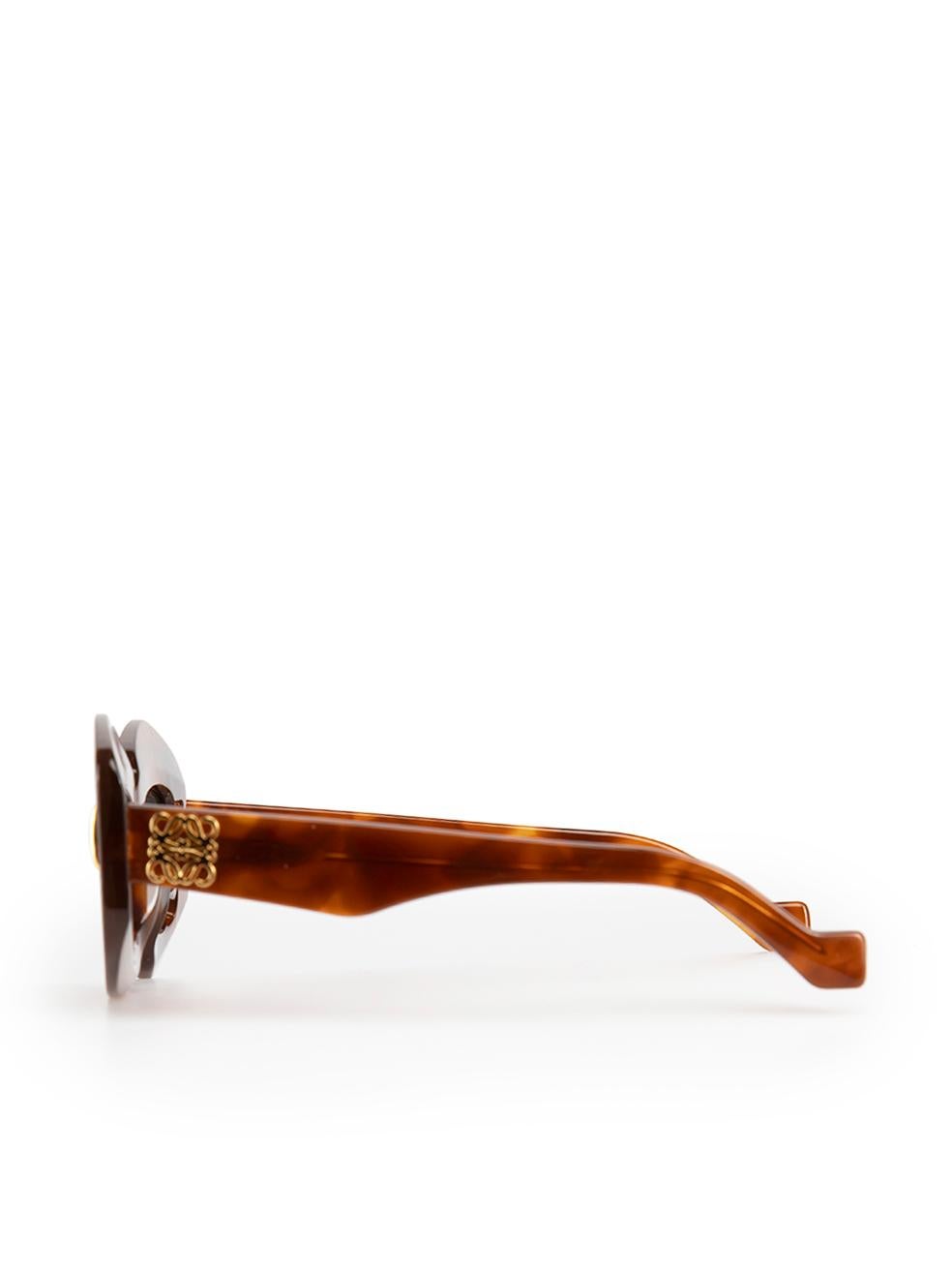 Women's Loewe Brown Tortoiseshell Anagram Sunglasses