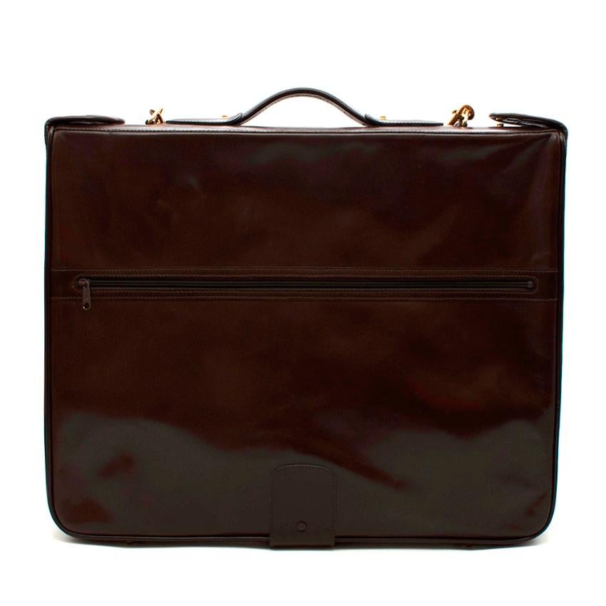 Loewe Estuche Vintage Marrón De Piel Con 2 Perchas Negro en venta