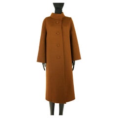 Vintage 1970s Loewe Brown Wool Coat