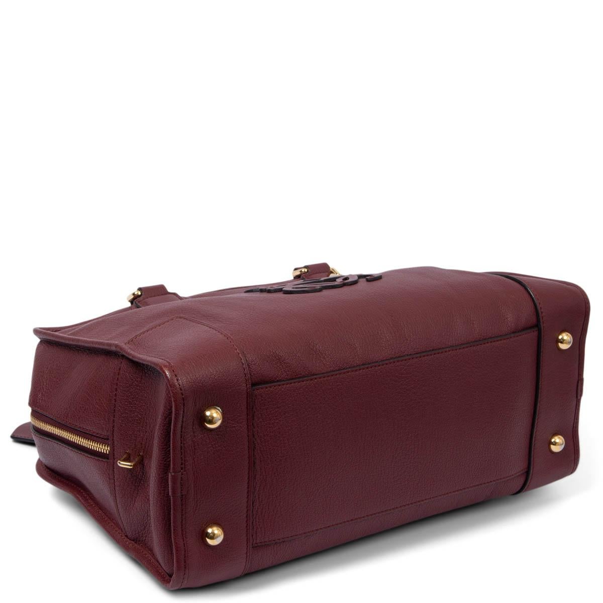 Women's LOEWE burgundy leather AMAZONA 36 Bag
