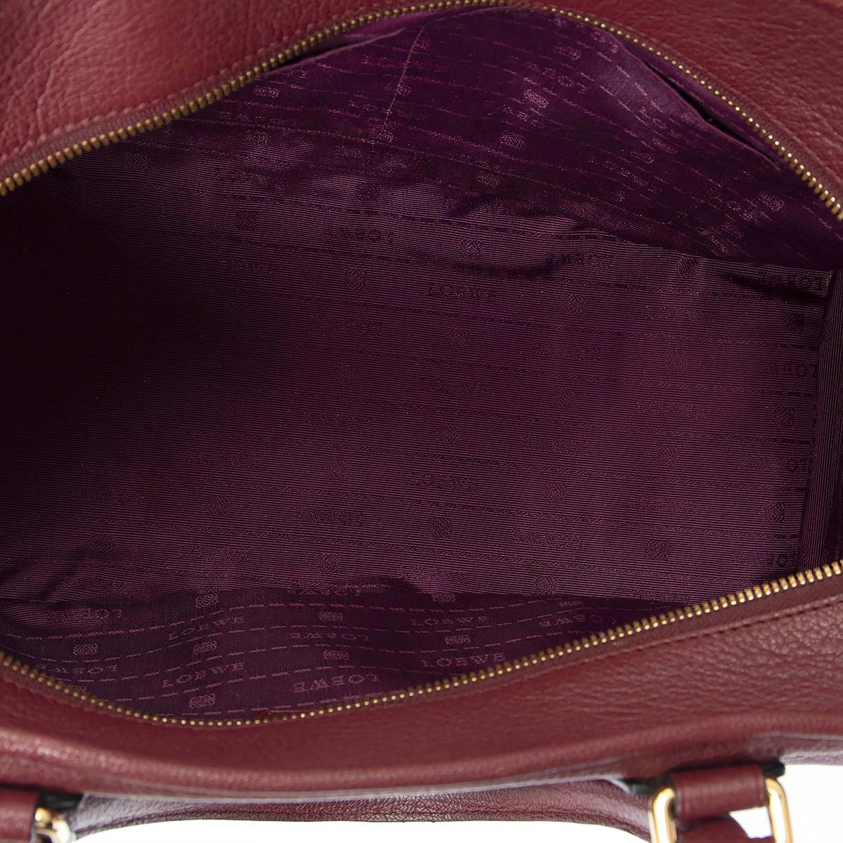 LOEWE burgundy leather AMAZONA 36 Bag 1