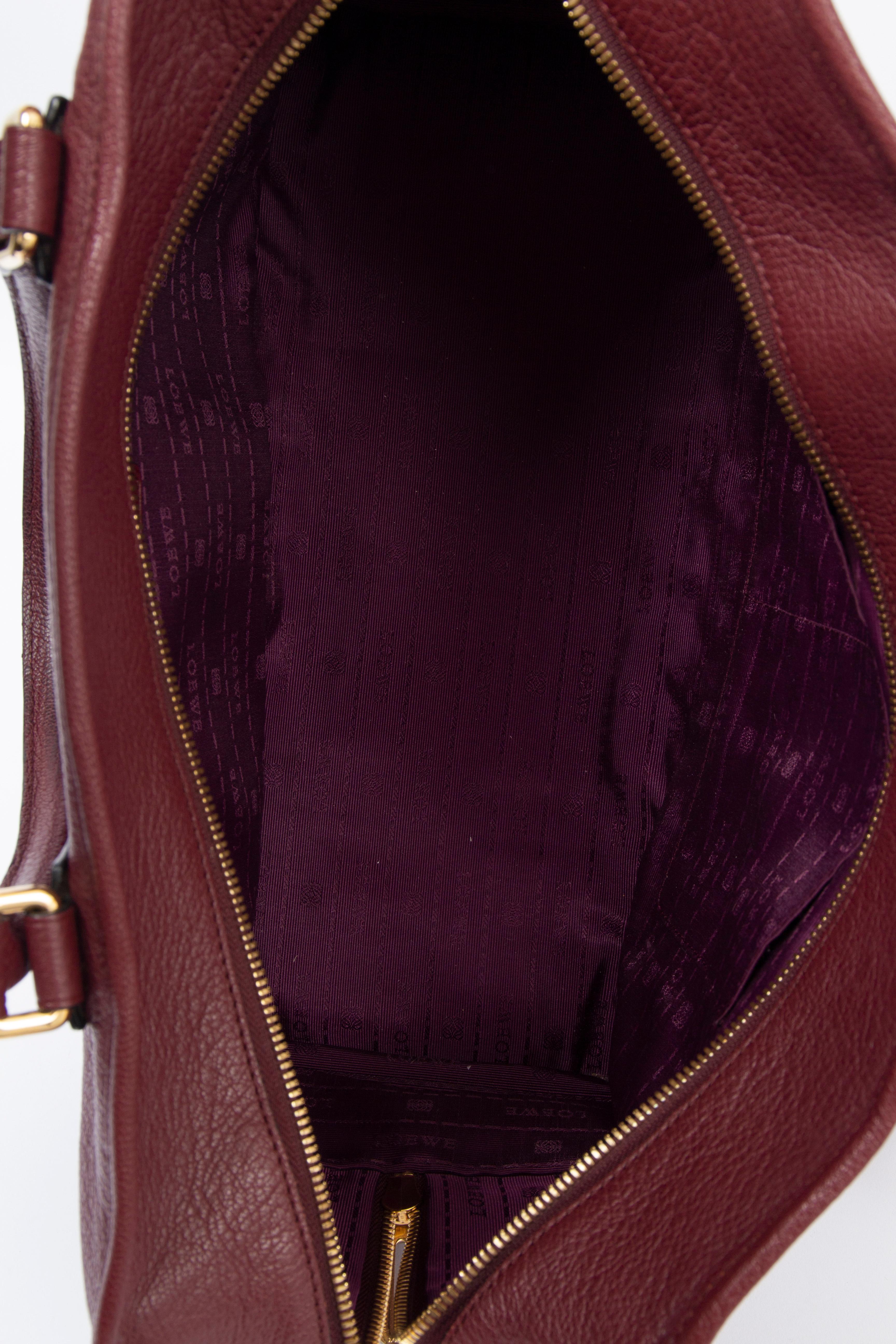 LOEWE burgundy leather AMAZONA 36 Bag 2