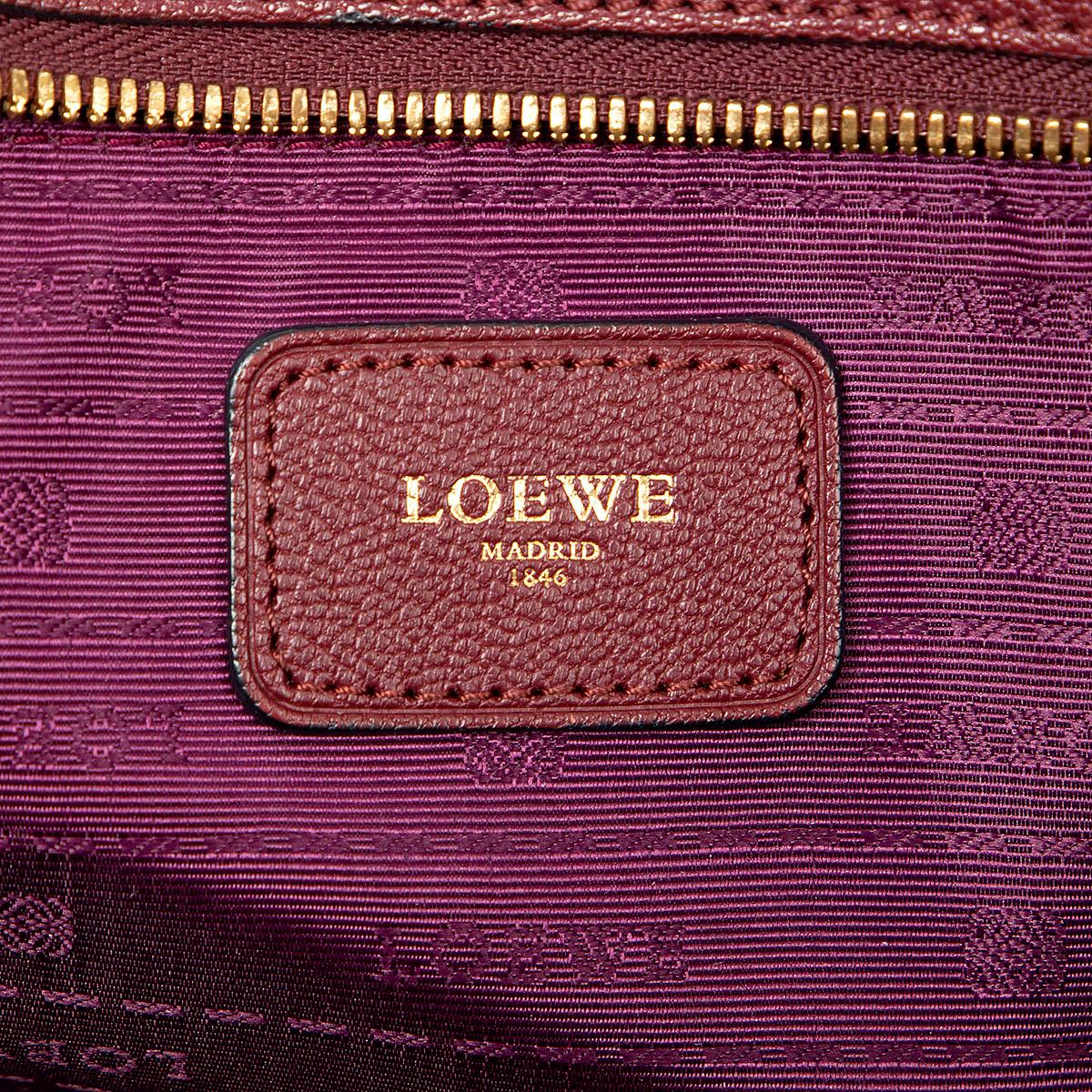 LOEWE burgundy leather AMAZONA 36 Bag 3