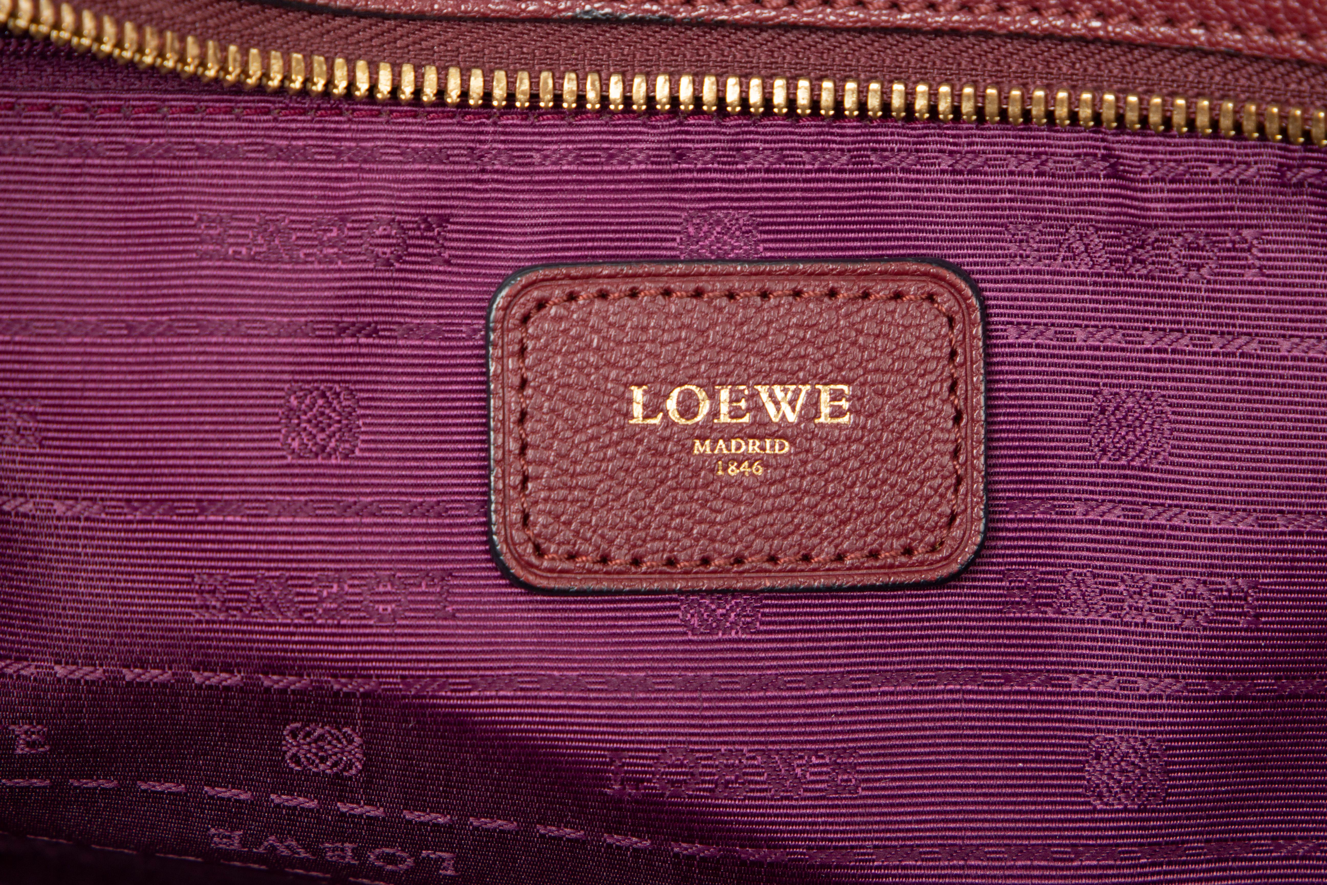 LOEWE burgundy leather AMAZONA 36 Bag 4