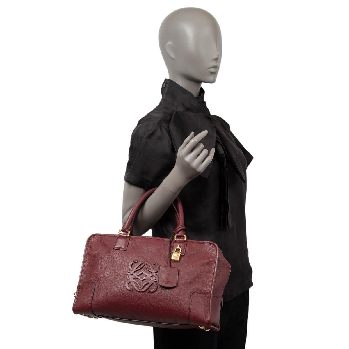 LOEWE burgundy leather AMAZONA 36 Bag 5