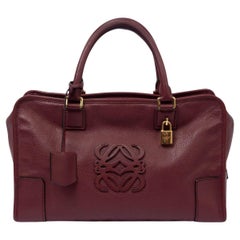 LOEWE Burgunderfarbene AMAZONA 36 Tasche aus Leder