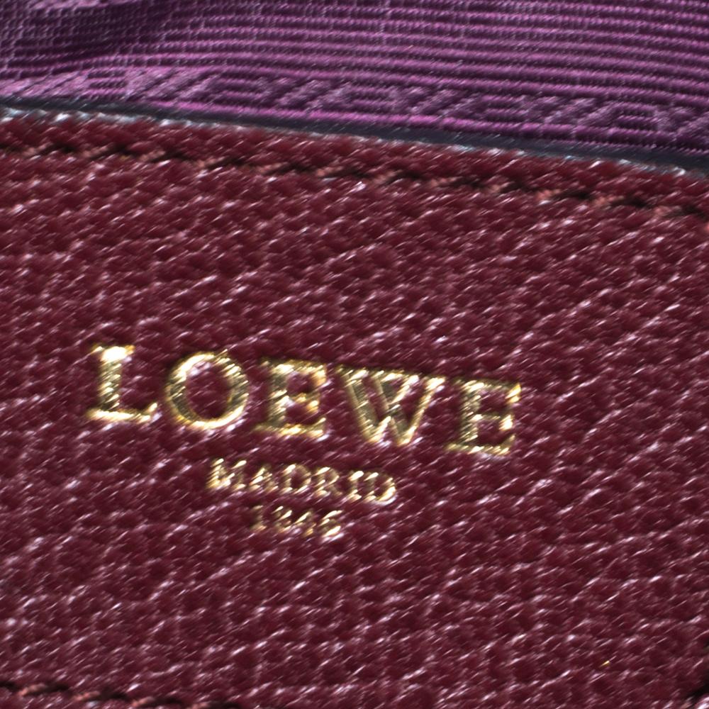 Loewe Burgundy Leather Amazona Satchel 4