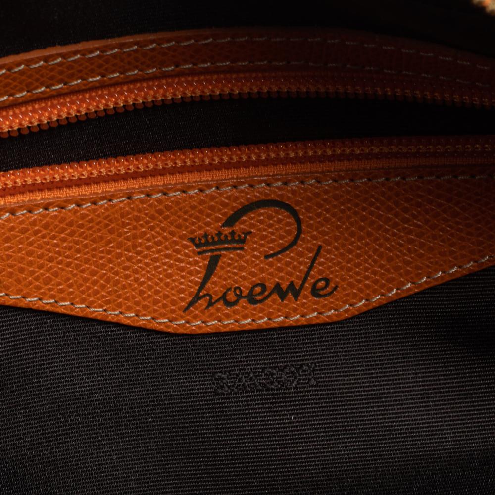 Loewe Burnt Orange Leather Bowling Bag 5