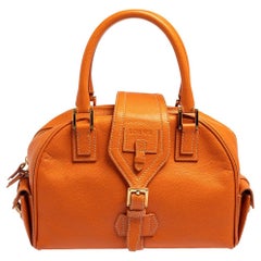 Loewe Burnt Orange Leather Bowling Bag