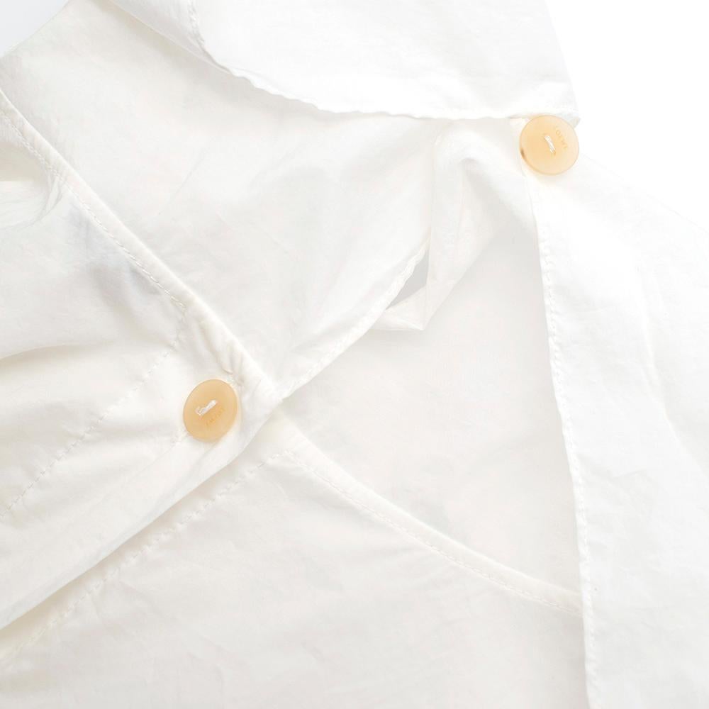 Loewe Button Back Asymmetric White Blouse - Size Estimated S/M For Sale 4