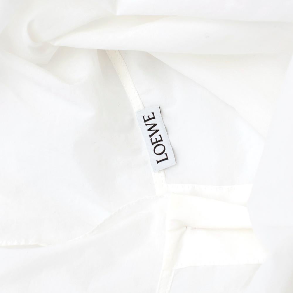 Loewe Button Back Asymmetric White Blouse - Size Estimated S/M In Excellent Condition For Sale In London, GB