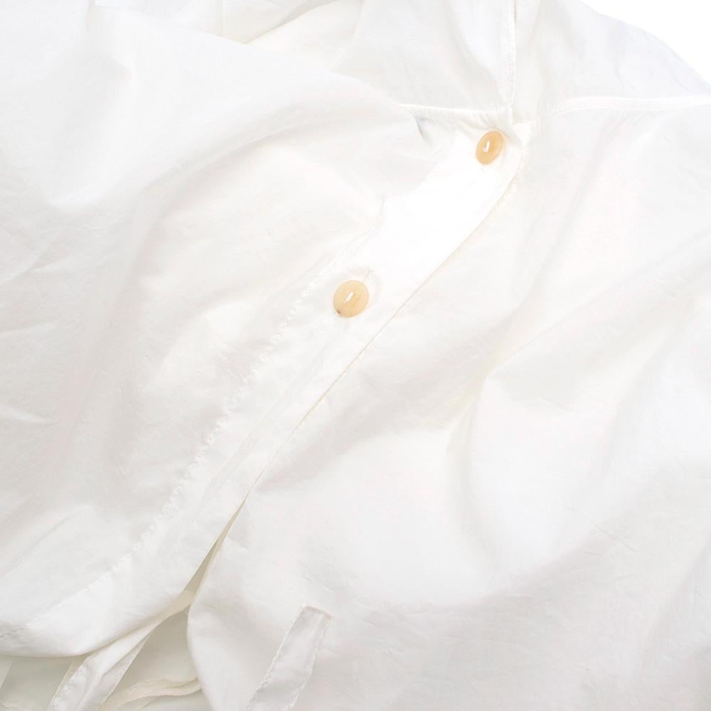 Women's Loewe Button Back Asymmetric White Blouse - Size Estimated S/M For Sale
