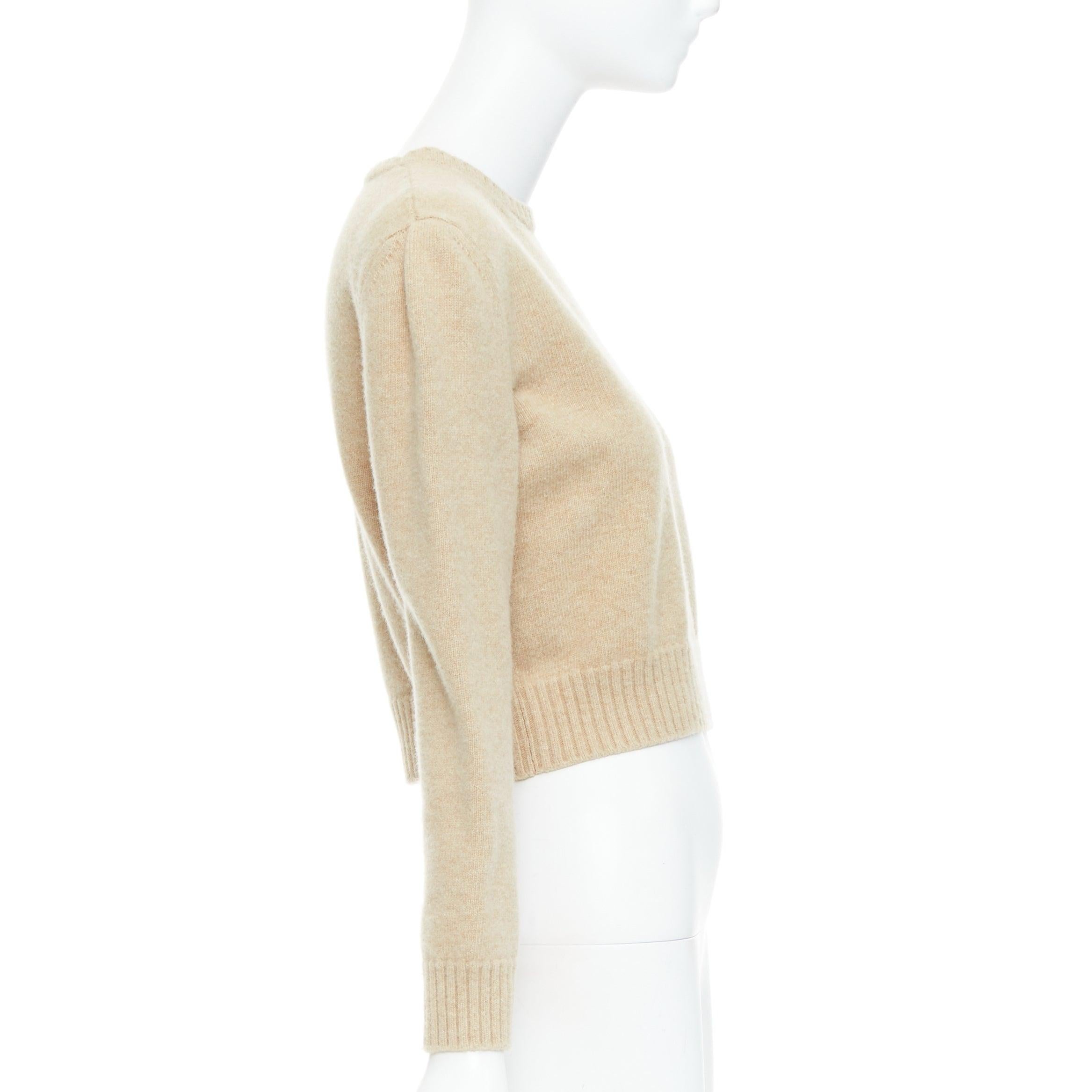 Pull court LOEWE Anagram en laine mélangée couleur camel L Excellent état - En vente à Hong Kong, NT