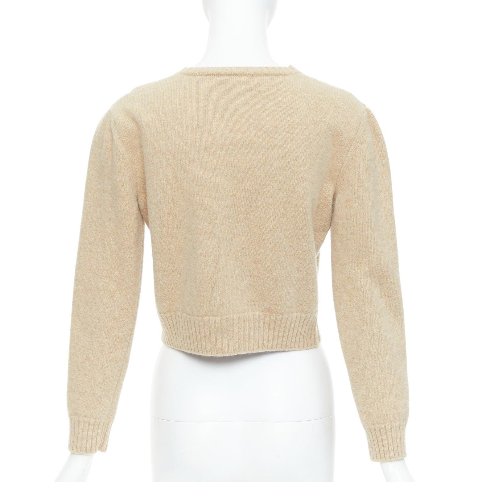 Pull court LOEWE Anagram en laine mélangée couleur camel L Pour femmes en vente