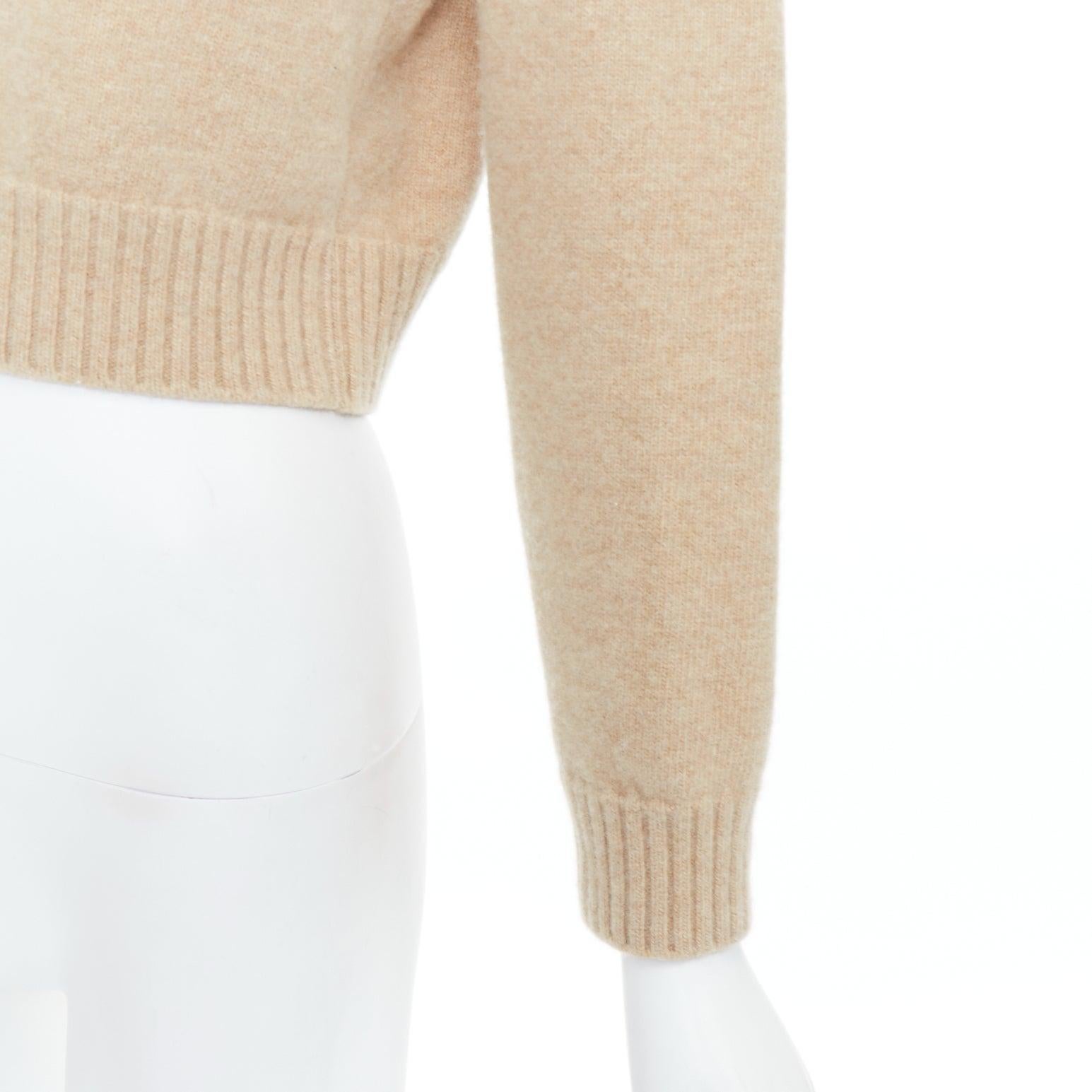 Pull court LOEWE Anagram en laine mélangée couleur camel L en vente 2