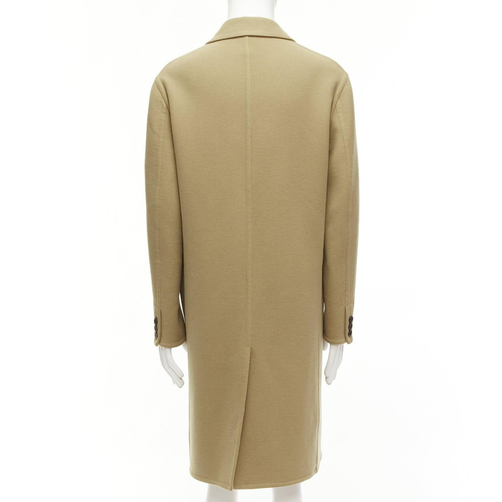 LOEWE manteau oversize à double boutonnage en laine camel et cachemire noir IT46 S en vente 1