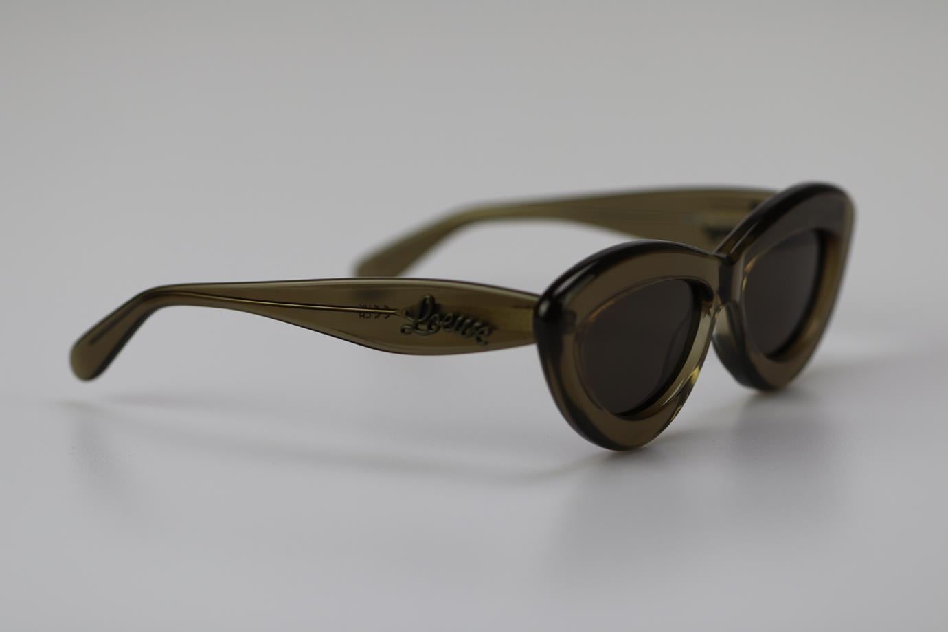 Loewe Cat Eye Acetate Sunglasses. Grey. Does not come with - case. Style code: LW400961. Lens: 54 mm. Arm: 140 mm. Bridge: 14 mm. Condition: Used. Very good condition - Barely worn. No sign of wear; see pictures
