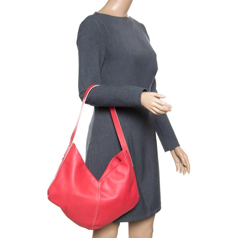 Loewe Cerise Red Leather Hobo For Sale at 1stDibs