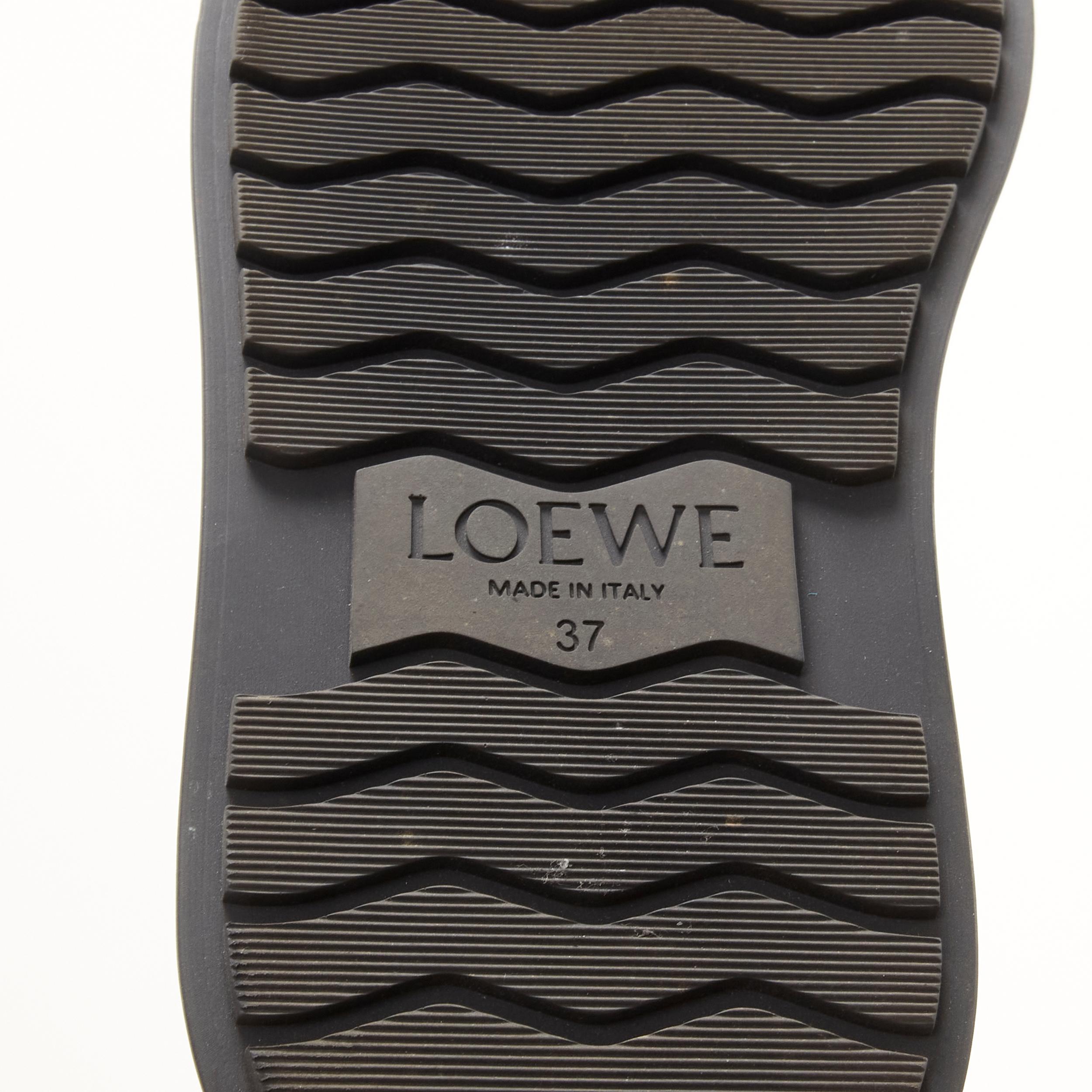 LOEWE Chelsea beige cowhide leather logo strap desert ankle boots EU37 7