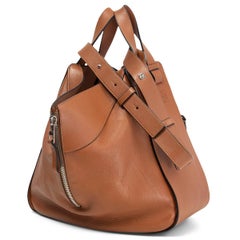 LOEWE cognac leather MEDIUM HAMMOCK Tote Shoulder Bag