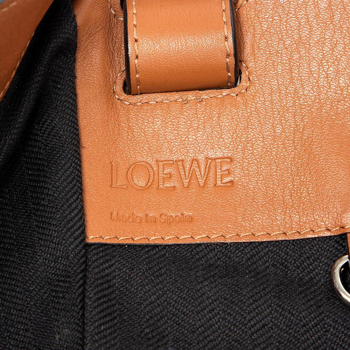 Brown LOEWE cognac leather MEDIUM HAMMOCK Tote Shoulder Bag