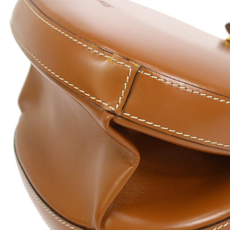 Loewe Cognac Leather Small Mini Top Handle Round Evening Satchel Bag at 1stDibs loewe round