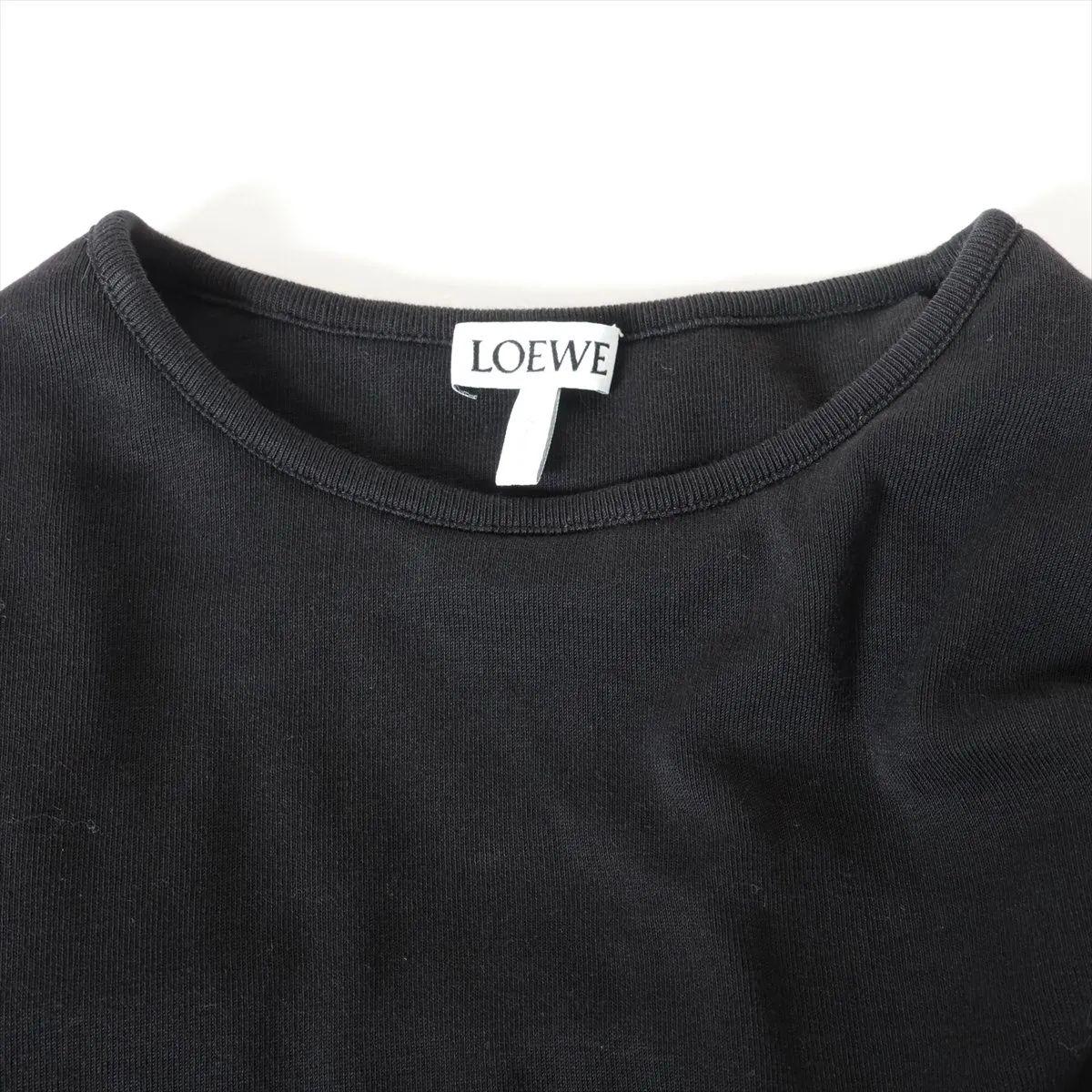 Loewe - Robe longue bodycon en coton - Noir Pour femmes en vente