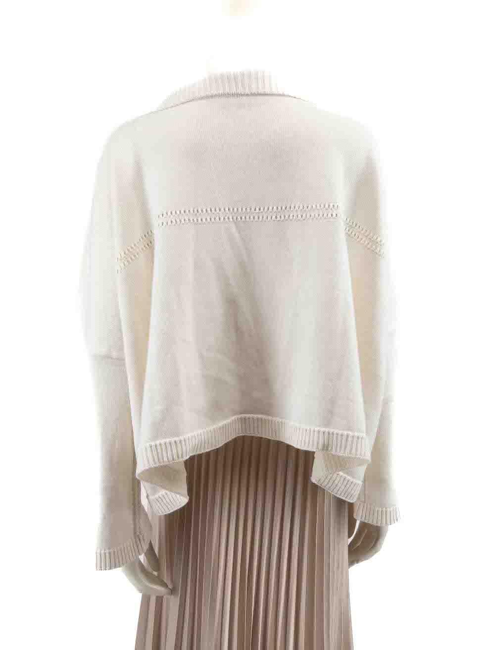 Loewe Cream Collar Knit Crop Jumper Size M In Good Condition In London, GB