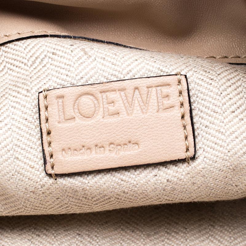 Loewe Cream Leather Flamenco Knot Hobo 1