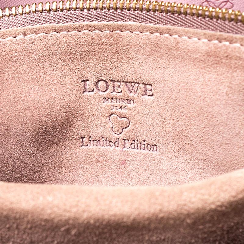 Loewe Cream/Pink Leather Limited Edition Amazona Satchel 1