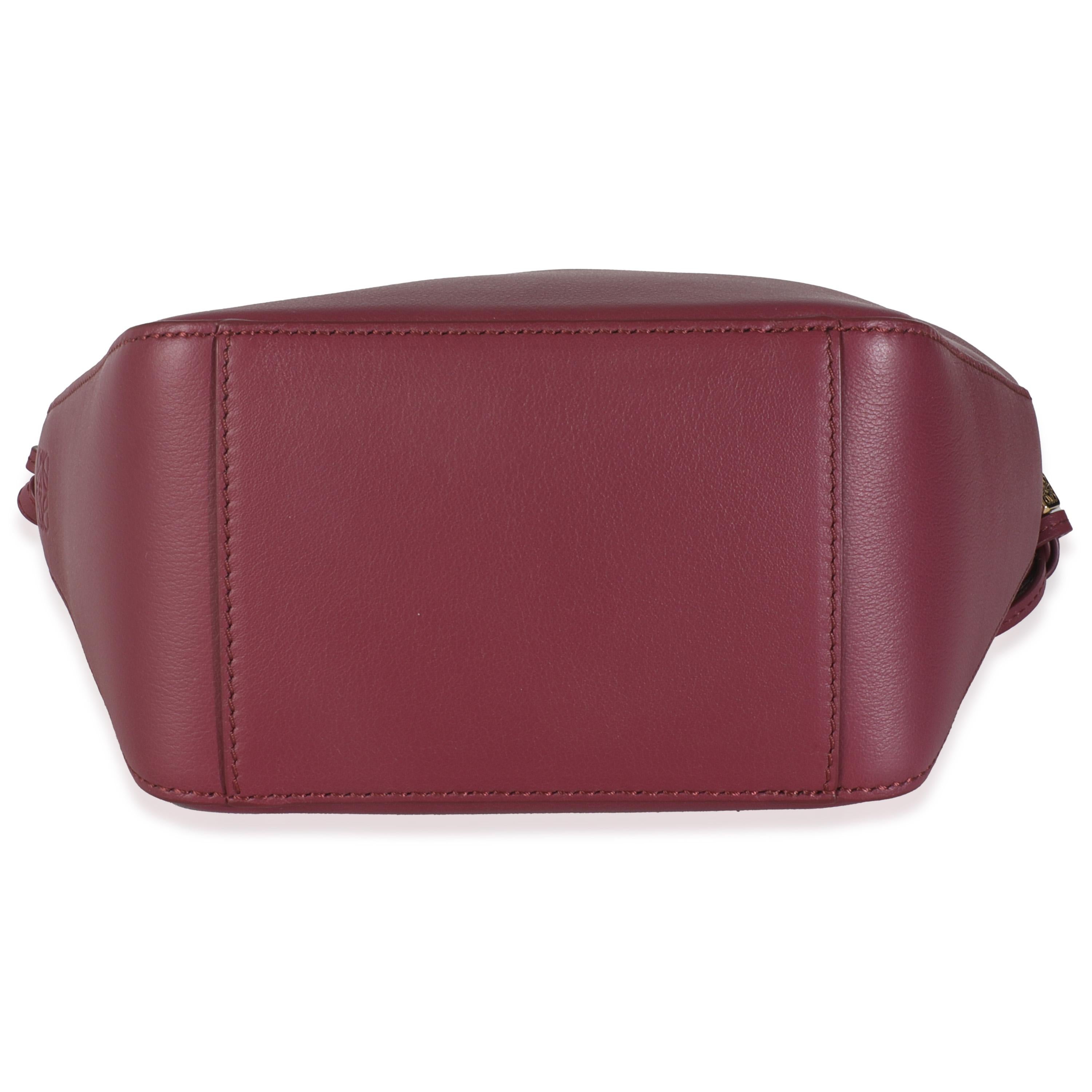 Loewe Crimson Calfskin Mini Hammock Hobo In Excellent Condition For Sale In New York, NY