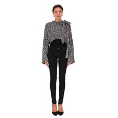 Loewe Cropped Metallic Knitted Jumper