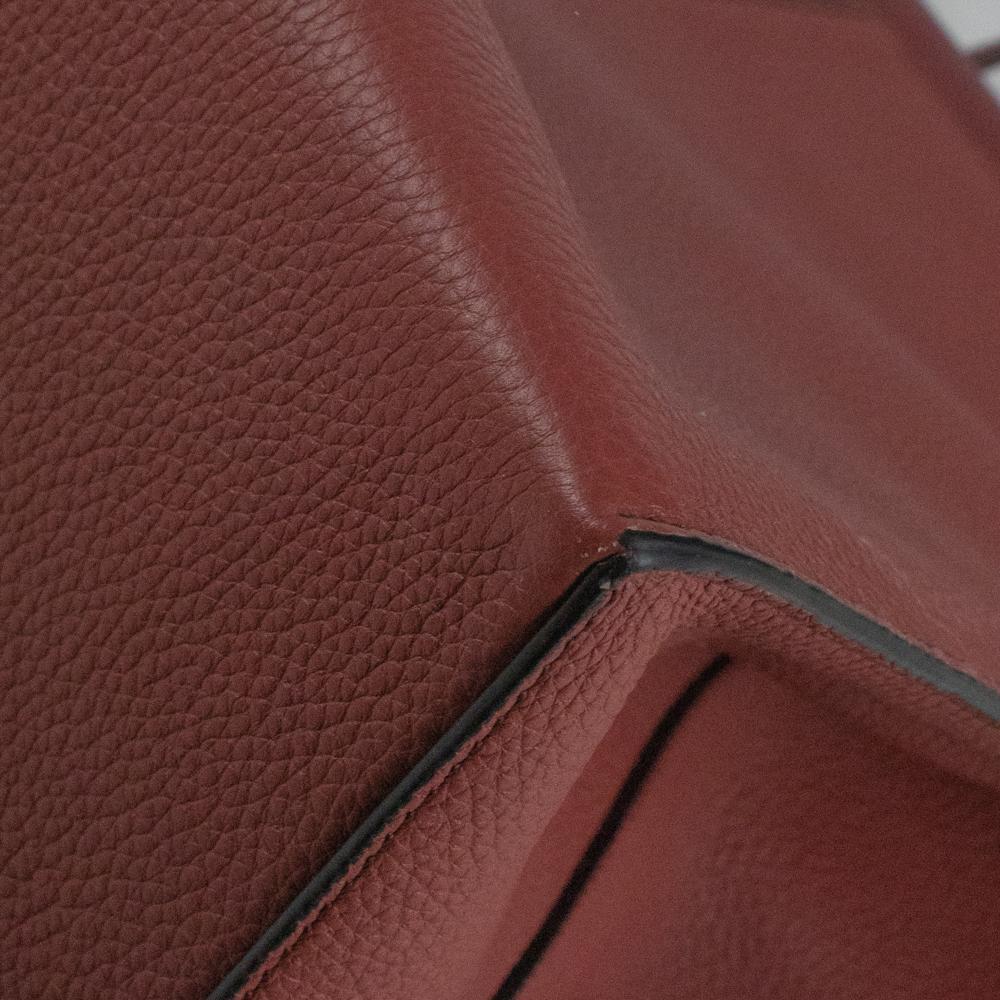 LOEWE Cushion Shoulder bag in Burgundy Leather 6