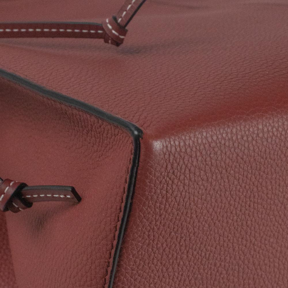 LOEWE Cushion Shoulder bag in Burgundy Leather 3