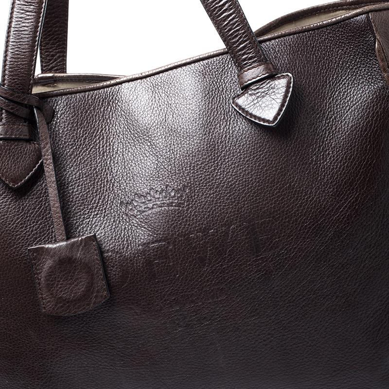 Loewe Dark Brown Leather Heritage Shopper Tote 2