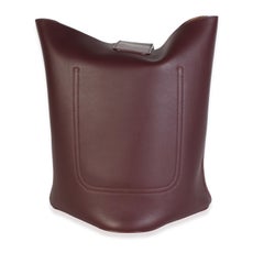 Loewe Dark Burgundy Calfskin Medium Pebble Bucket Bag