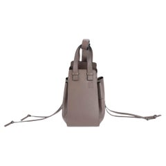 Used LOEWE dark taupe leather SMALL HAMMOCK Shoulder Bag