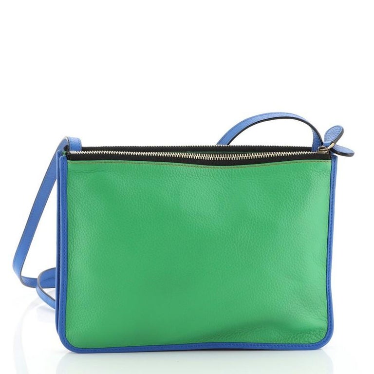 Loewe Double Zip Flat Crossbody Bag Leather Small at 1stDibs | small ...