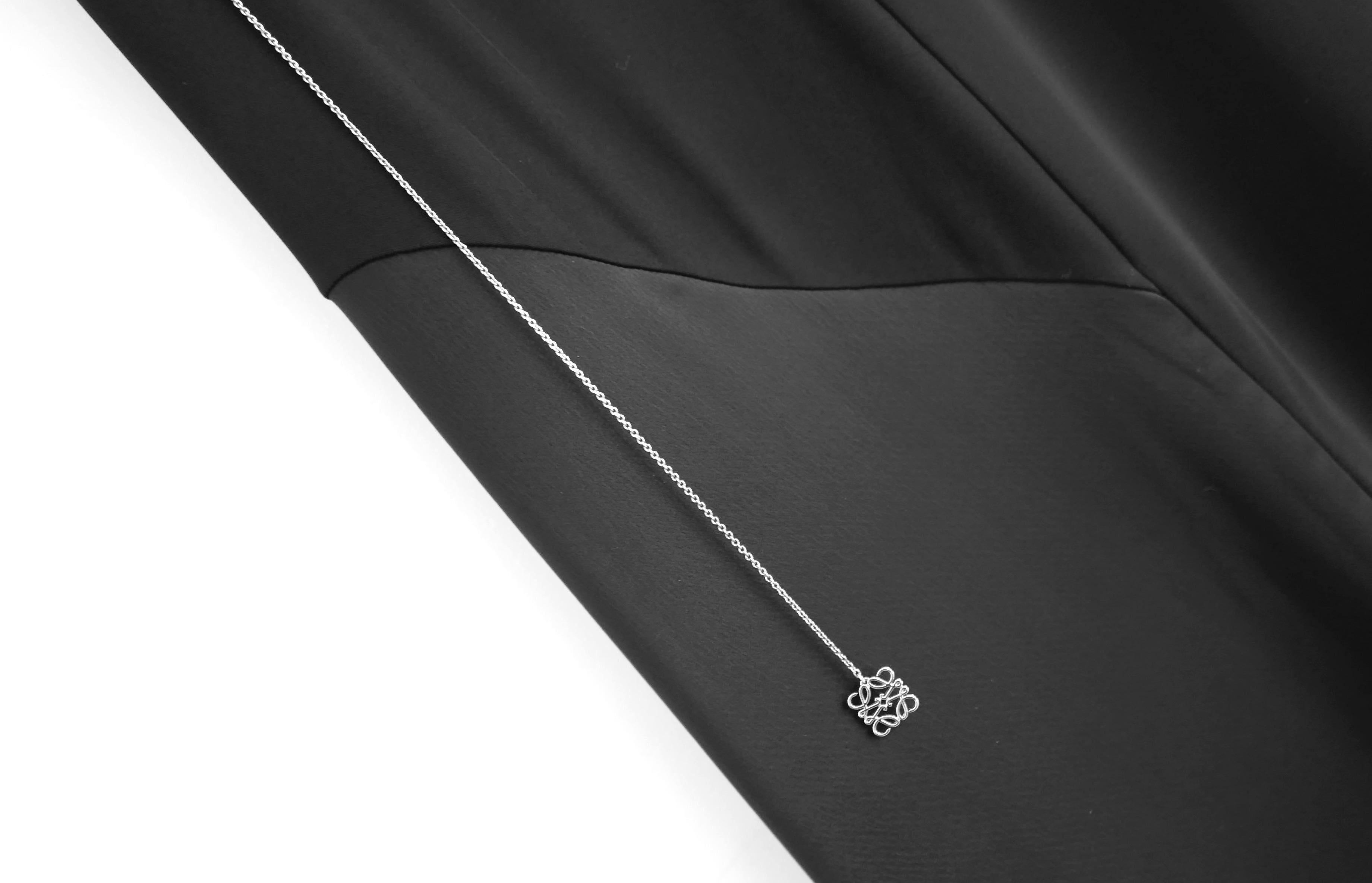 Loewe Draped Satin & Crepe Anagram Chain Dress For Sale 1