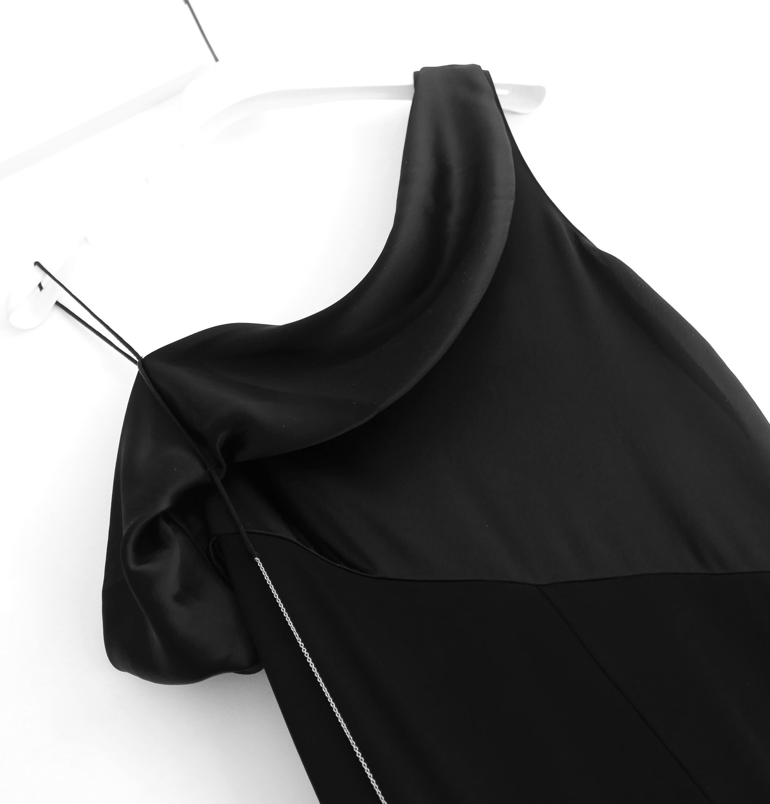 Loewe Draped Satin & Crepe Anagram Chain Dress For Sale 2