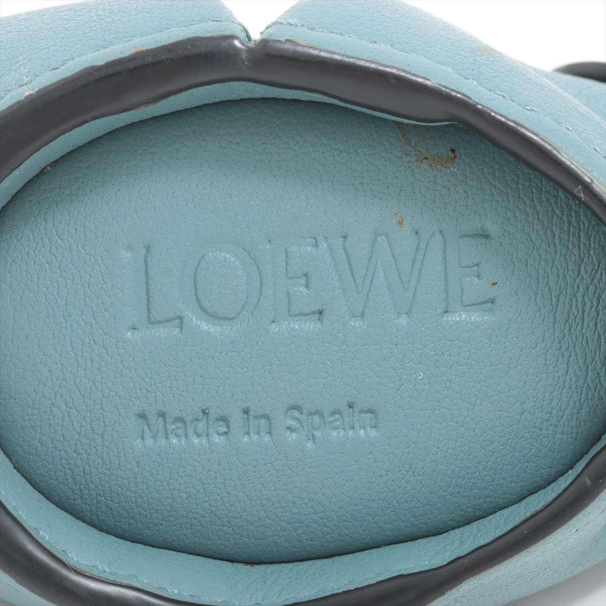 Loewe Elephant Leather Coin Purse Bag Charm Blue 1