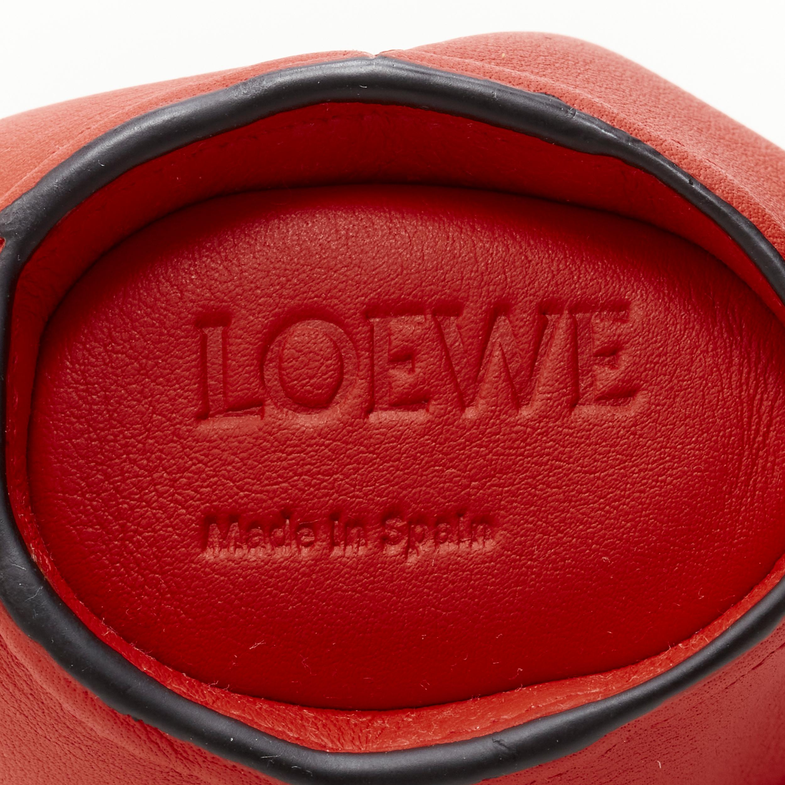 LOEWE Elephant red leather coins purse bag charm 2