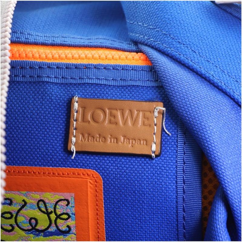 Blue Loewe Eye/Loewe/Nature Convertible Tote Backpack Canvas with Leather