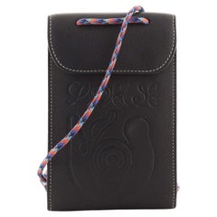 Loewe Eye/Loewe/Nature Neck Pocket Pouch Embossed Calfskin